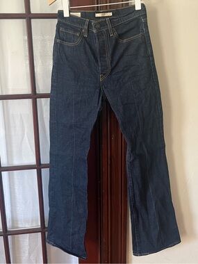 Levi's Dark Blue Ribcage High Rise Bootcut Women’s Tall Jeans - 27W x 33L